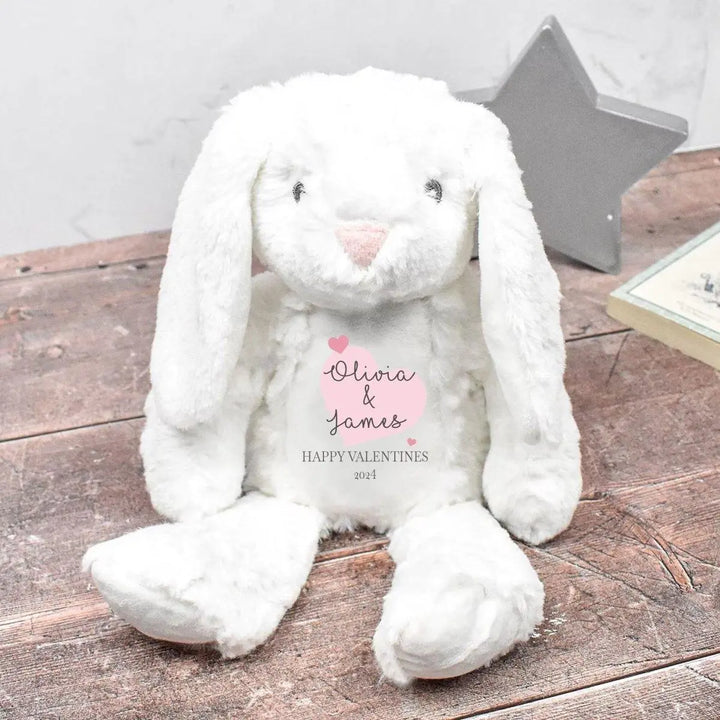 Personalised Valentines Teddy, Girlfriend's Valentines Bunny, Valentines Gift for her, Valentines Soft Toy, Girlfriend Gift, Couple Gift, - Amy Lucy