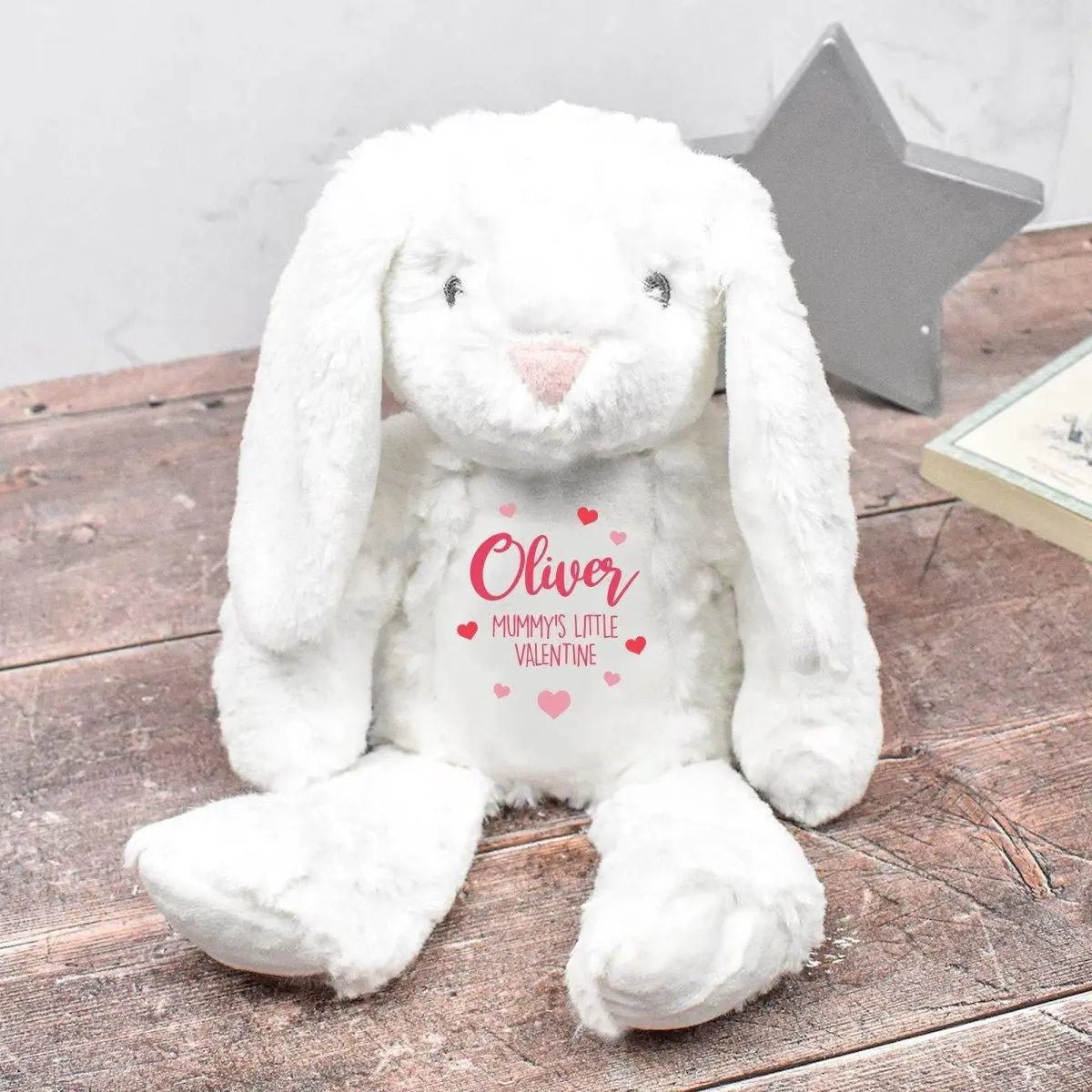 Personalised Valentines Teddy, Mummy's Valentines Bunny, Valentines Baby Gift, Child Valentines Gift, Baby Valentines Gift, Valentines Gifts - Amy Lucy