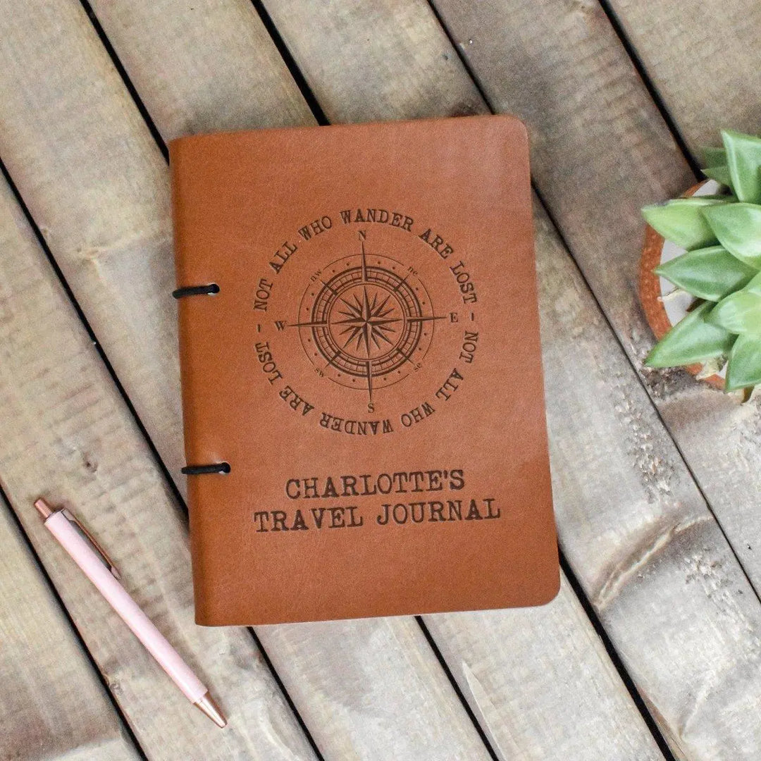 Personalised Vegan Leather Journal, Personalized Notebook, Vegan Gift, Travel Journal, Engraved Journal, Artist Sketchbook, Eco Friendly - Amy Lucy