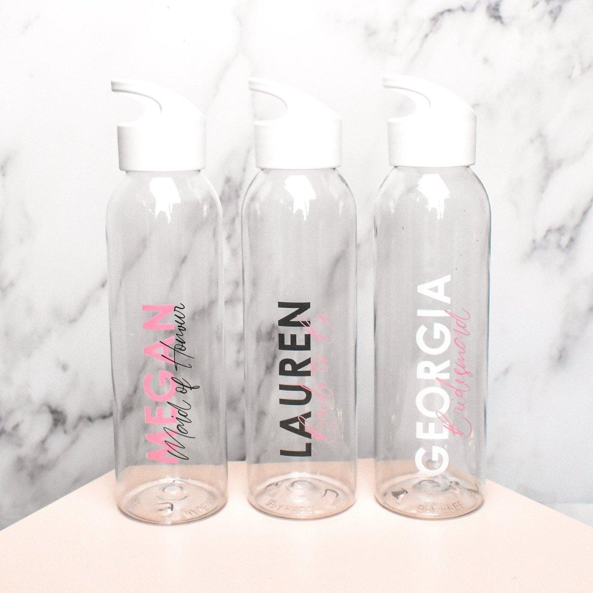 Personalised Water Bottle, Custom Water Bottle, Hen Party Gift Bag Filler, Bridesmaid Bottle, Bridal Party Gifts, Drinks Bottles, Hen Favor - Amy Lucy