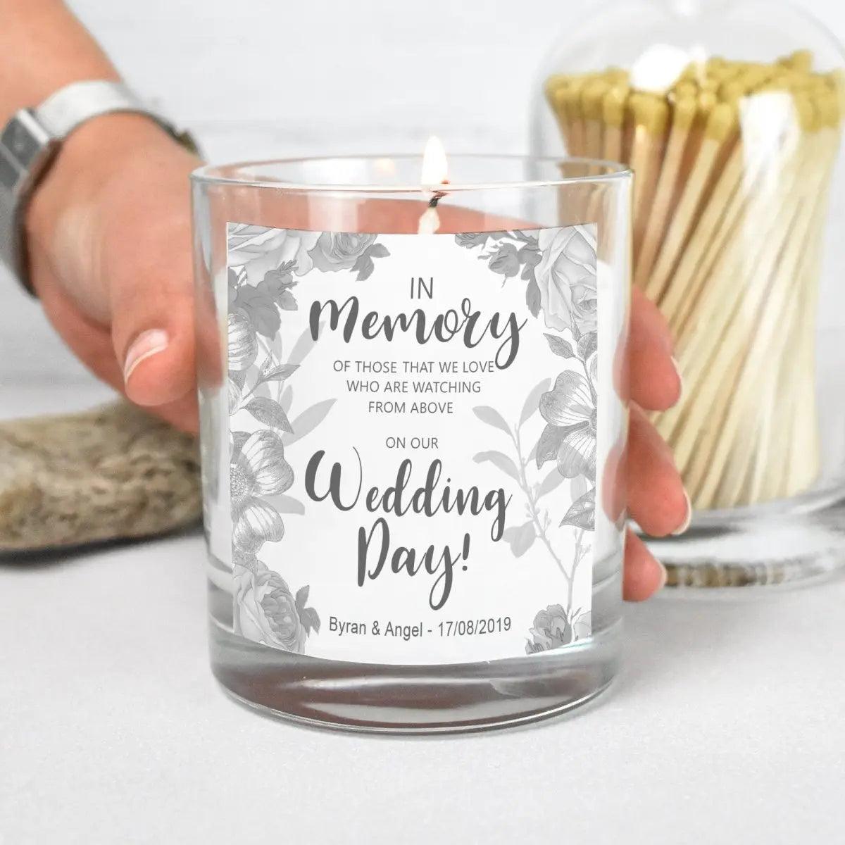Personalised Wedding Memorial Candle, Wedding Remembrance Gift, Remember Loved One Wedding, Loved One candle, Loving Memory Candle, Loss - Amy Lucy