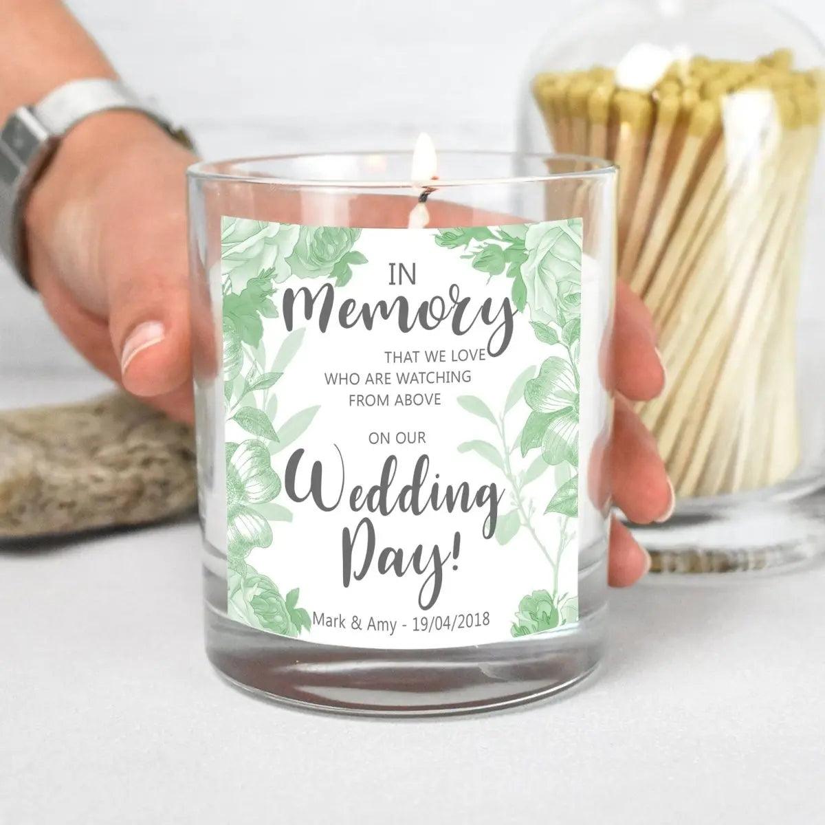 Personalised Wedding Memorial Candle, Wedding Remembrance Gift, Remember Loved One Wedding, Loved One candle, Loving Memory Candle, Loss - Amy Lucy