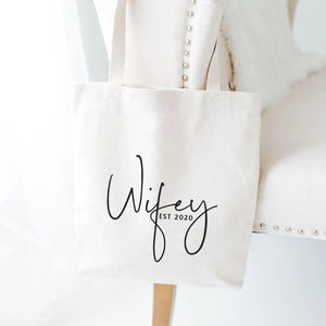 Personalised Wifey Bag, Hubby Bag, Honeymoon Wifey Bag, Honeymoon Tote Bags, Honeymoon Bag, Wifey Bag, Wifey Tote Bag, New Wife Bag, Hubby - Amy Lucy