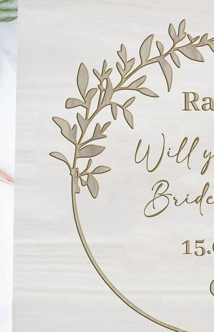 Personalised Wooden Bridesmaid Gift Box, Bridesmaid Engraved Gift Box, Bridesmaid Wooden Box, Luxury Bridesmaid Proposal Box - Amy Lucy