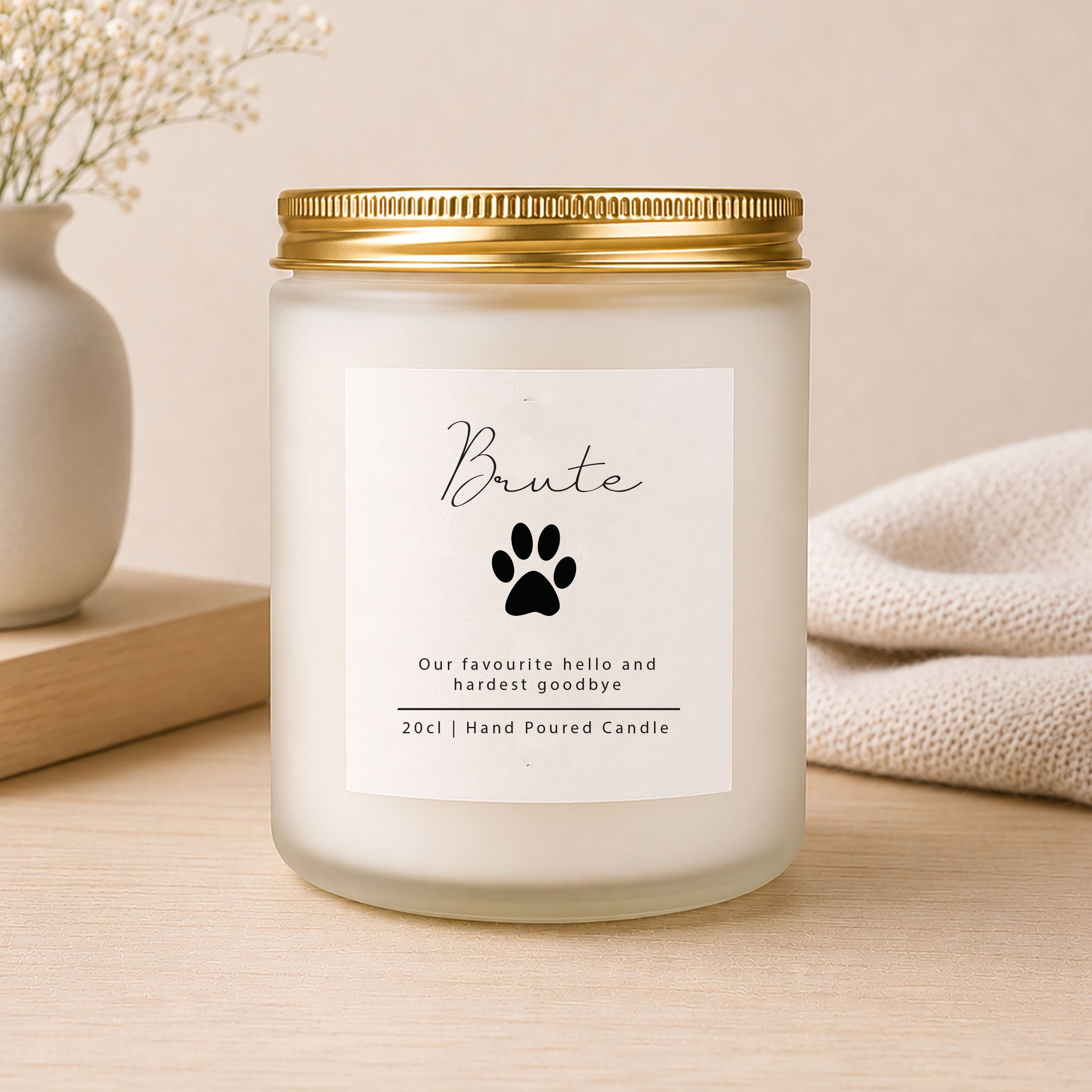 Personalised New Fur Baby Candle, Fur Baby Gift, New Dog Mum Gift, New Pet Gift, Dog Mum Candle, New Cat Gift, Dog Lover Candle, Fur Baby