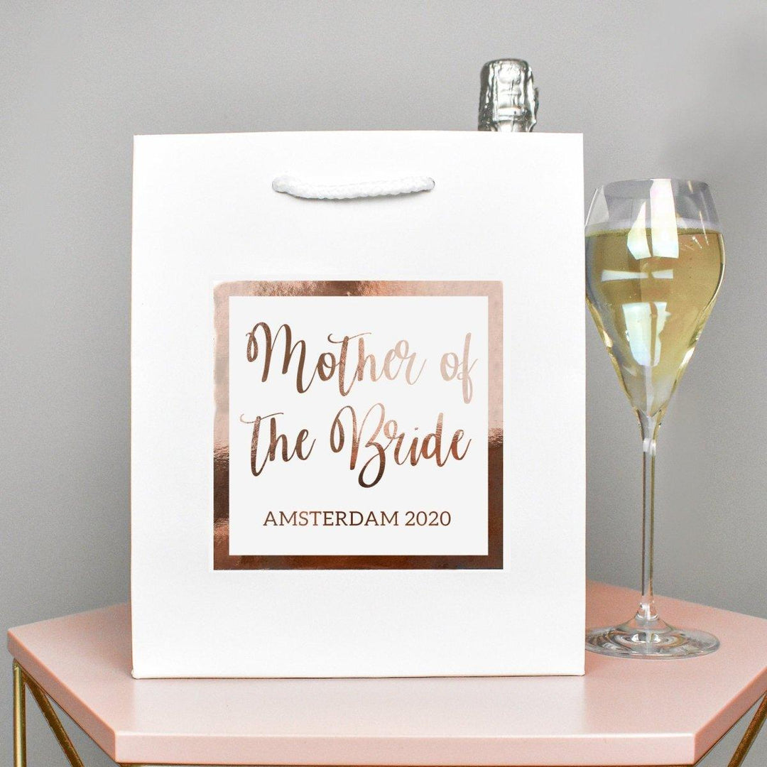 Rose Gold Personalised Bride To Be Gift Bag, DIY Personalised Hen Party Bag, Hen Night Favour Bag, Gold Party Bags and Gifts, Hen Party Gift - Amy Lucy