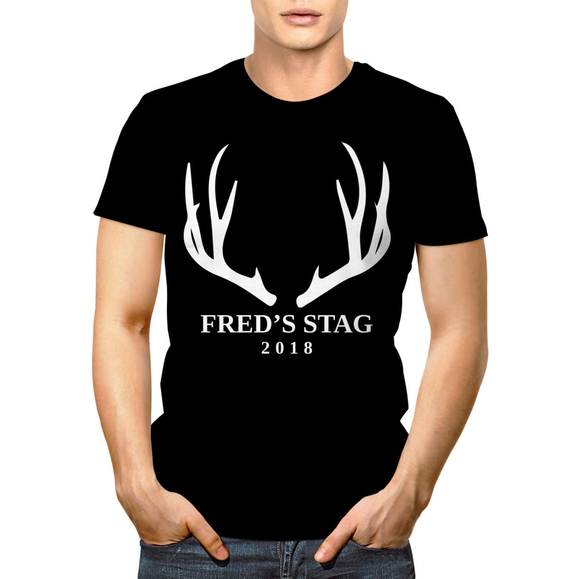 Antlers Personalised Stag Party T-Shirt
