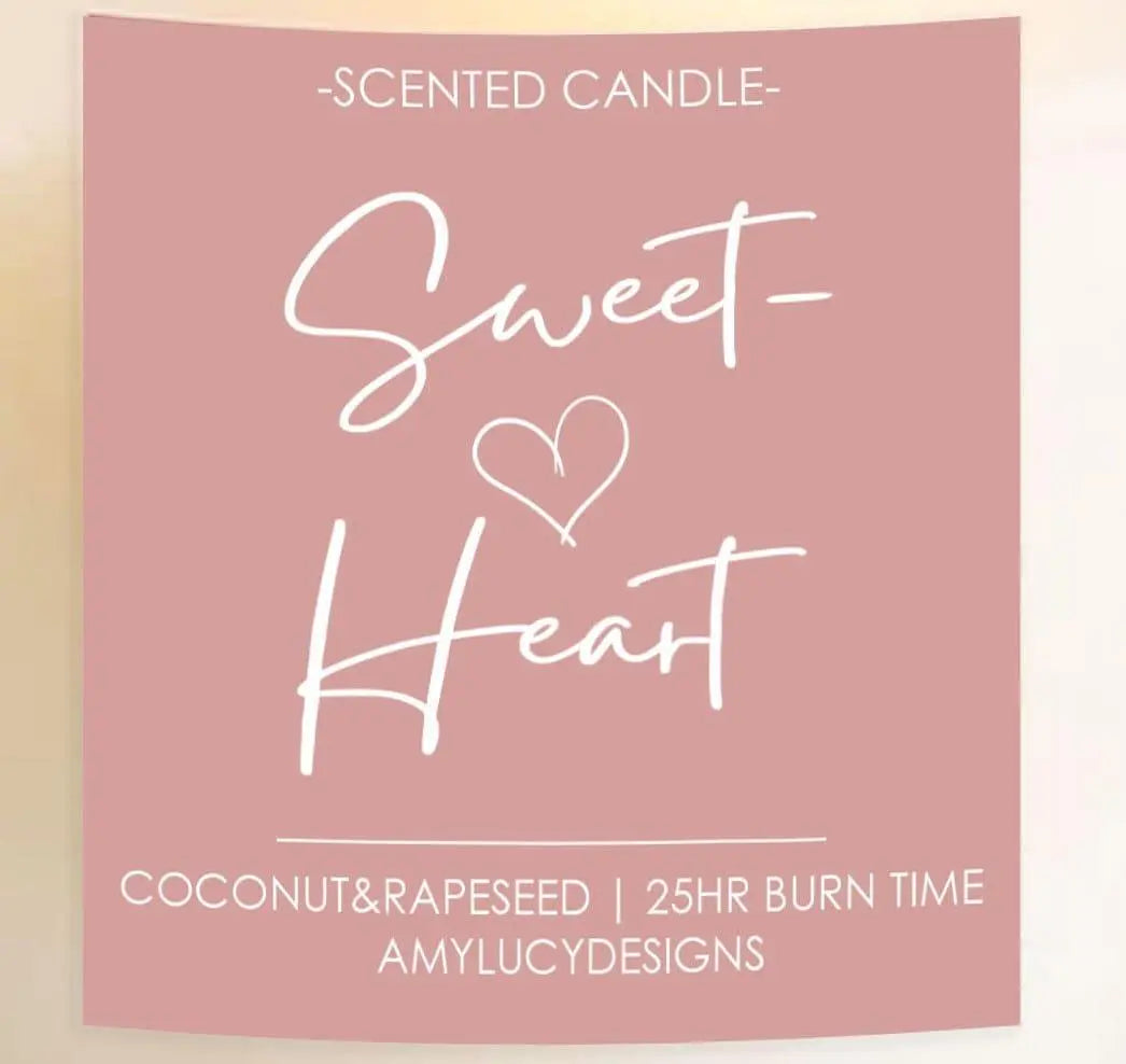 Valentines Sweetheart Candle, Girlfriend Candle, Affirmation Candle, Girlfriend Gift, Valentines Candles, Sweet Plum Scented Candle, Her - Amy Lucy