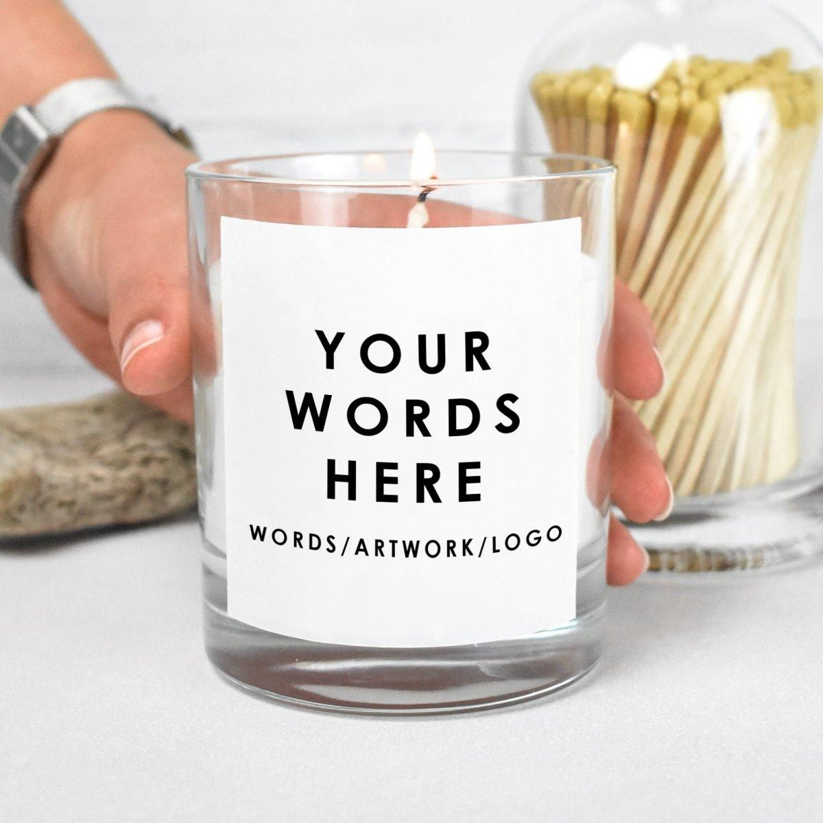 Your words Here Candle, Company Candle, Custom Candle, Any Text Candle, Personalised Your Name Candle, Your Logo, Chosen Text any Colour - Amy Lucy
